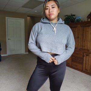 Cropped grey hoodie